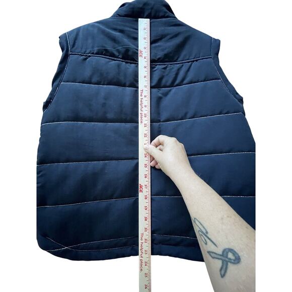 Toad & Co Men’s Forester Pass Vest,‎ Quilted navy Flannel Plaid Medium Small - Picture 4 of 10